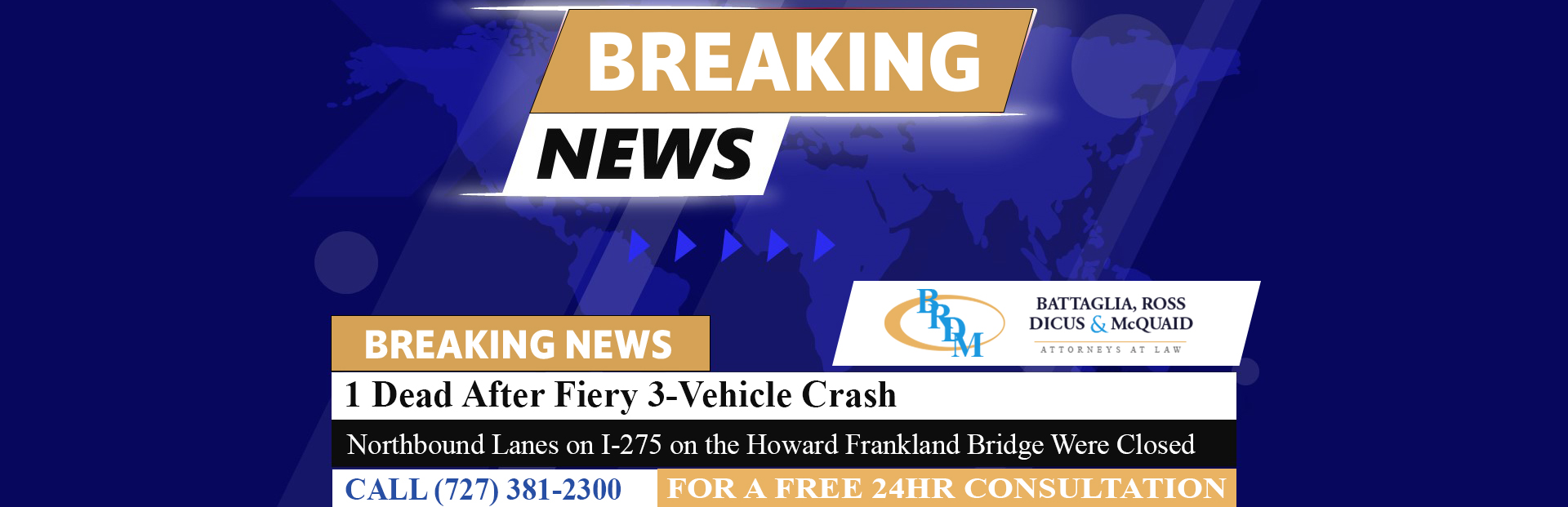 [02-28-23] 1 Dead After Fiery 3-Vehicle Crash on Howard Frankland