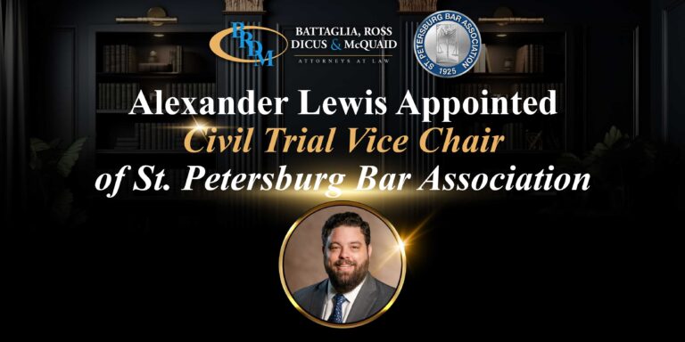 Alexander Lewis Appointed Civil Trial Vice Chair of St. Petersburg Bar Association