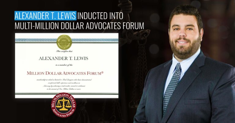 Alexander T. Lewis Joins Multi-Million Dollar Advocates Forum