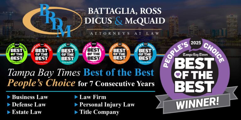 Battaglia, Ross, Dicus & McQuaid, P.A. Named Tampa Bay Times “Best of the Best” for the 7th Year in a Row