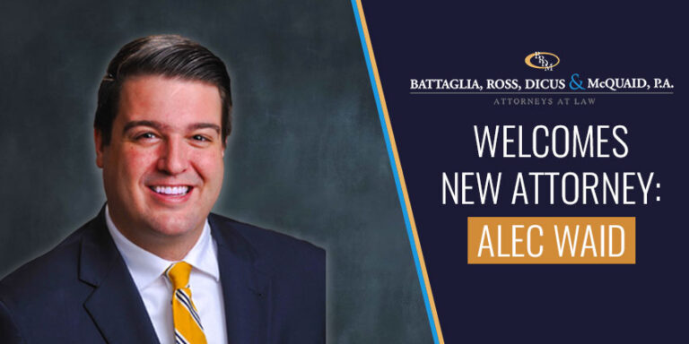 Battaglia, Ross, Dicus & McQuaid, PA begrüßen neuen Anwalt: Alec Waid