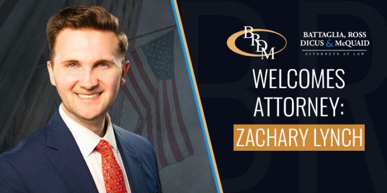 Battaglia, Ross, Dicus & McQuaid, P.A. Proudly Welcomes Attorney Zachary Lynch