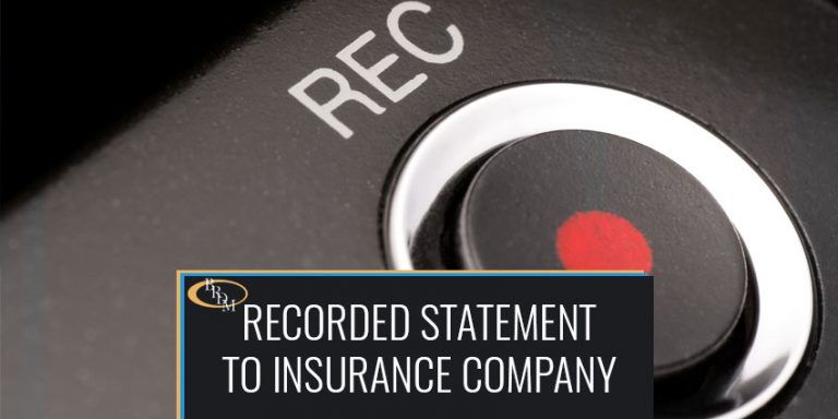 Reporting to Your Insurance Company and Giving a Recorded Statement - Why You Should Consider Consulting an Attorney