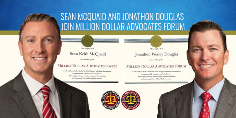 Sean McQuaid und Jonathon Douglas treten dem Million Dollar Advocates Forum bei