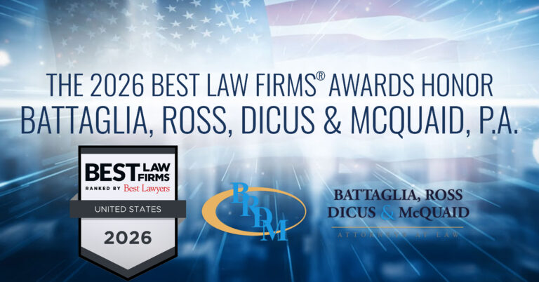 The 2026 Best Law Firms Awards Honor Battaglia, Ross, Dicus & McQuaid, P.A.