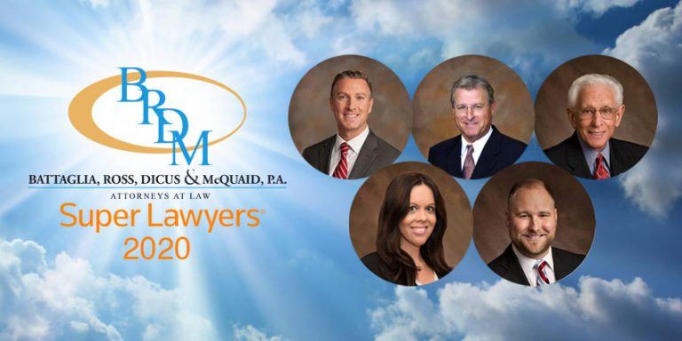 5 Attorneys from Battaglia, Ross, Dicus & McQuaid, P.A. Recognized as Florida Super Lawyers for 2020